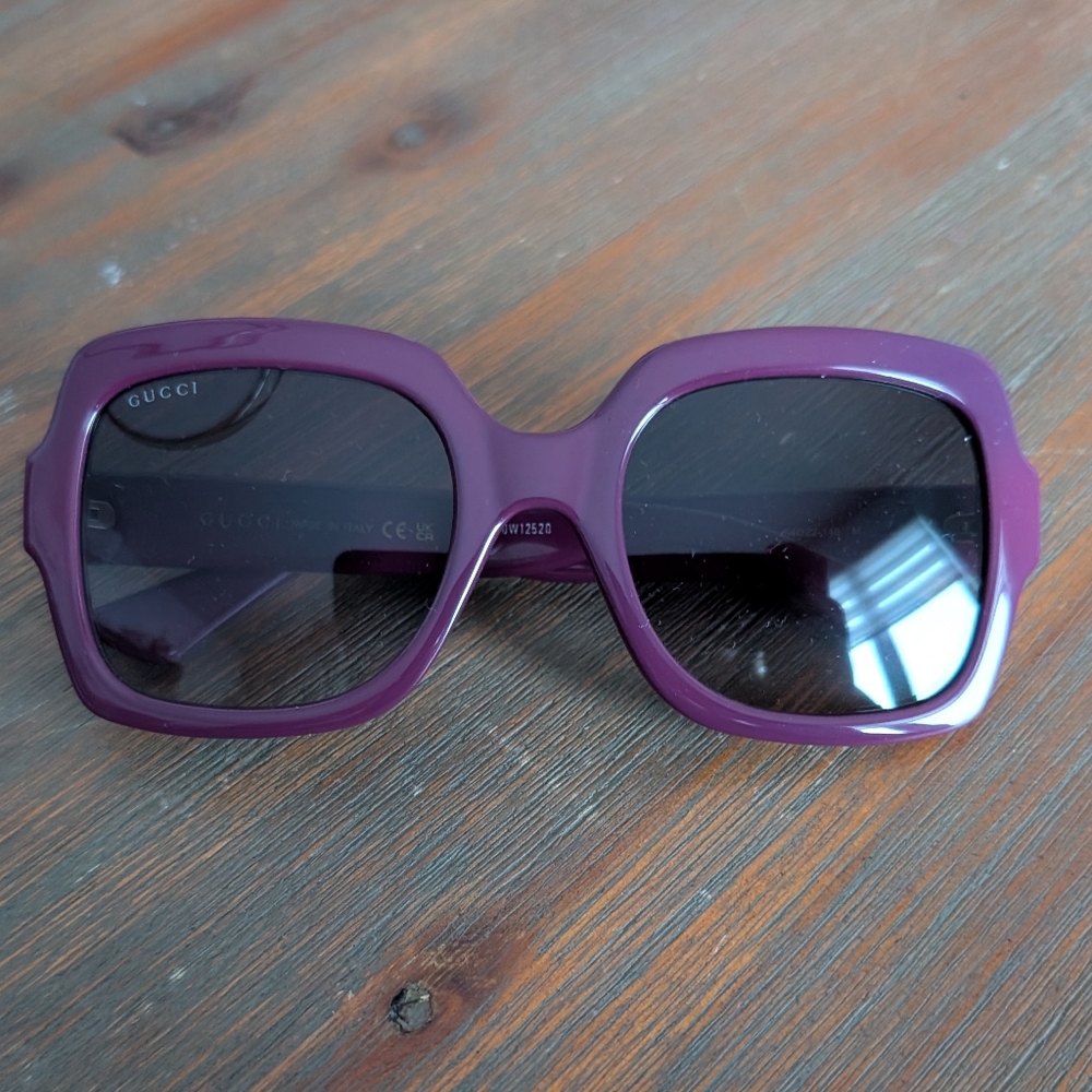 Gucci Women's Plum Oversized Square Sunglasses